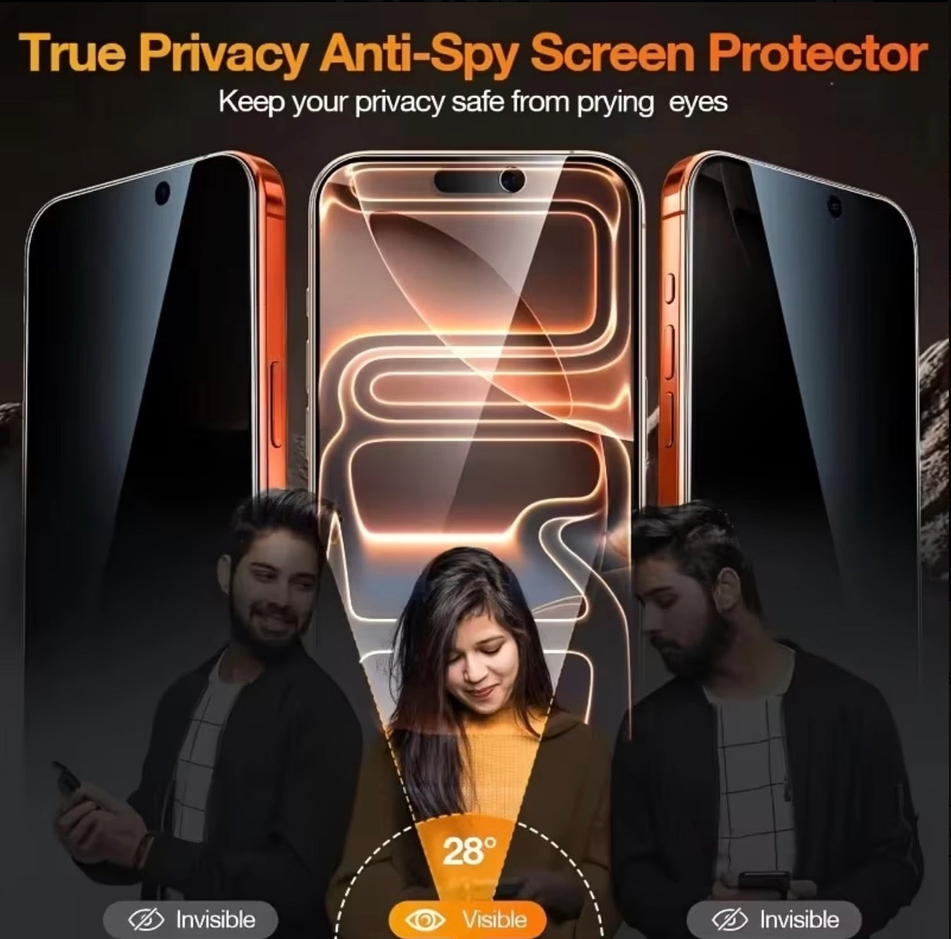 📱 iPhone 17 Pro Max Privacy Screen Protector (4 Pack) 📱